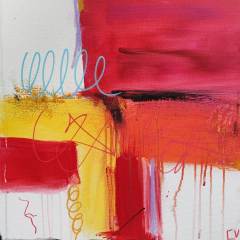 TRIPTYQUE ROUGE3- 50x50cm