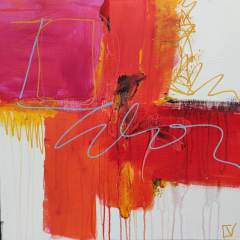 TRIPTYQUE ROUGE1- 50x50cm