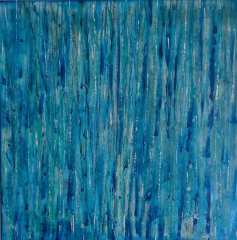 PLUIE DE BLEU 1mx1m