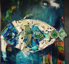GLITTER FISH 80x80cm